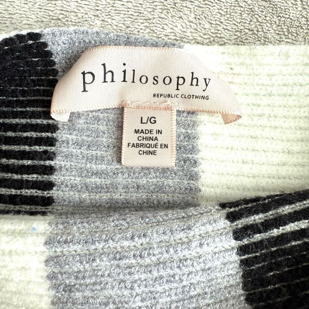 Philosophy Striped & Ribbed Sweater - Picture 7 of 15